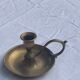 Antique thumb holder, vintage gilded brass cellar rat