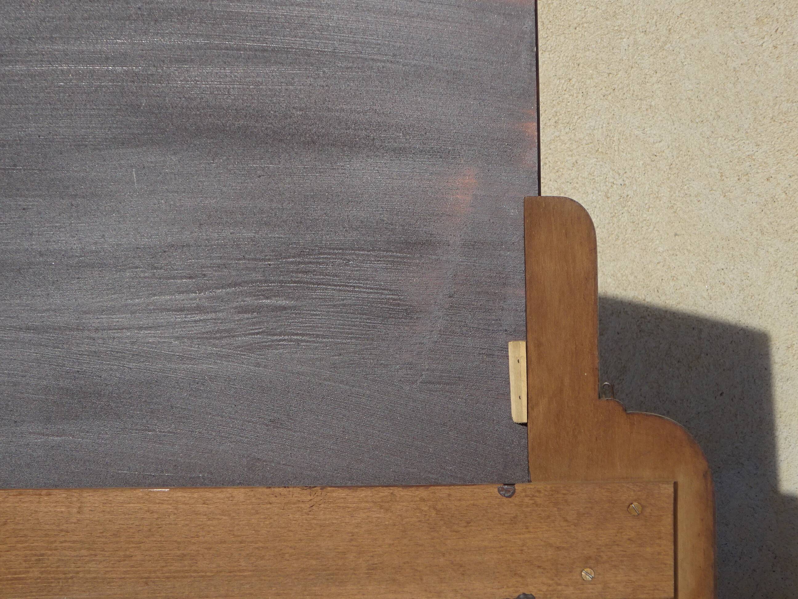 Art Deco mirror in walnut frame 126/88cm