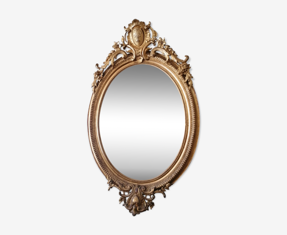 Miroir oval époque XIXe - 120 x 80cm
