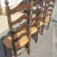Set of 4 oak chairs with high backs