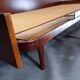 Jitona sobeslav sofa bed in walnut & boucle fabric, vintage czech 1960s