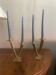 a pair of 1950s Scandinavian brass candlesticks