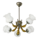 Lustre Art Nouveau vintage, années 1950 – 5 points lumineux