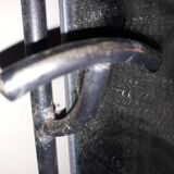 Metal and wicker coat holder