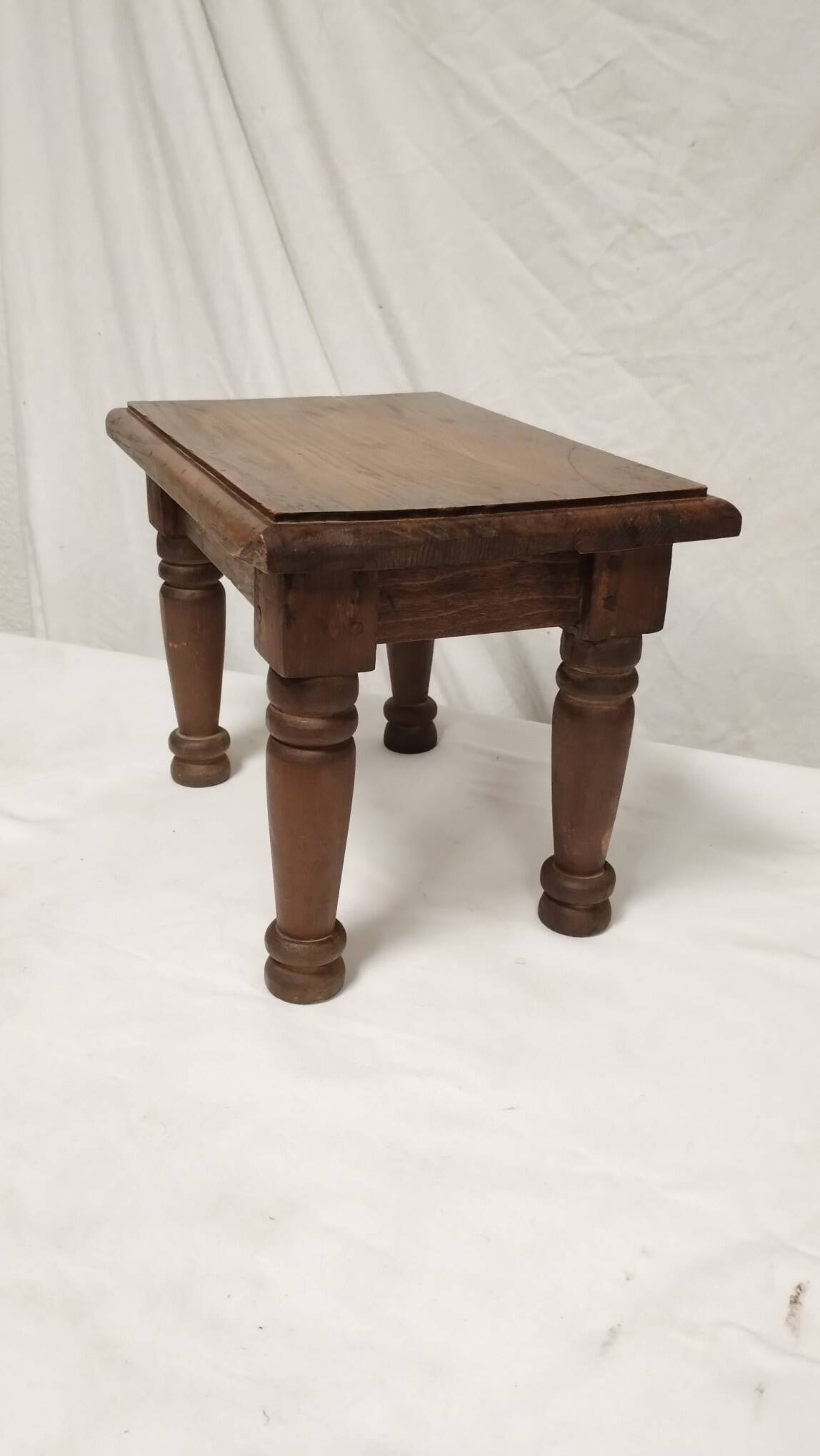 Small solid oak footrest