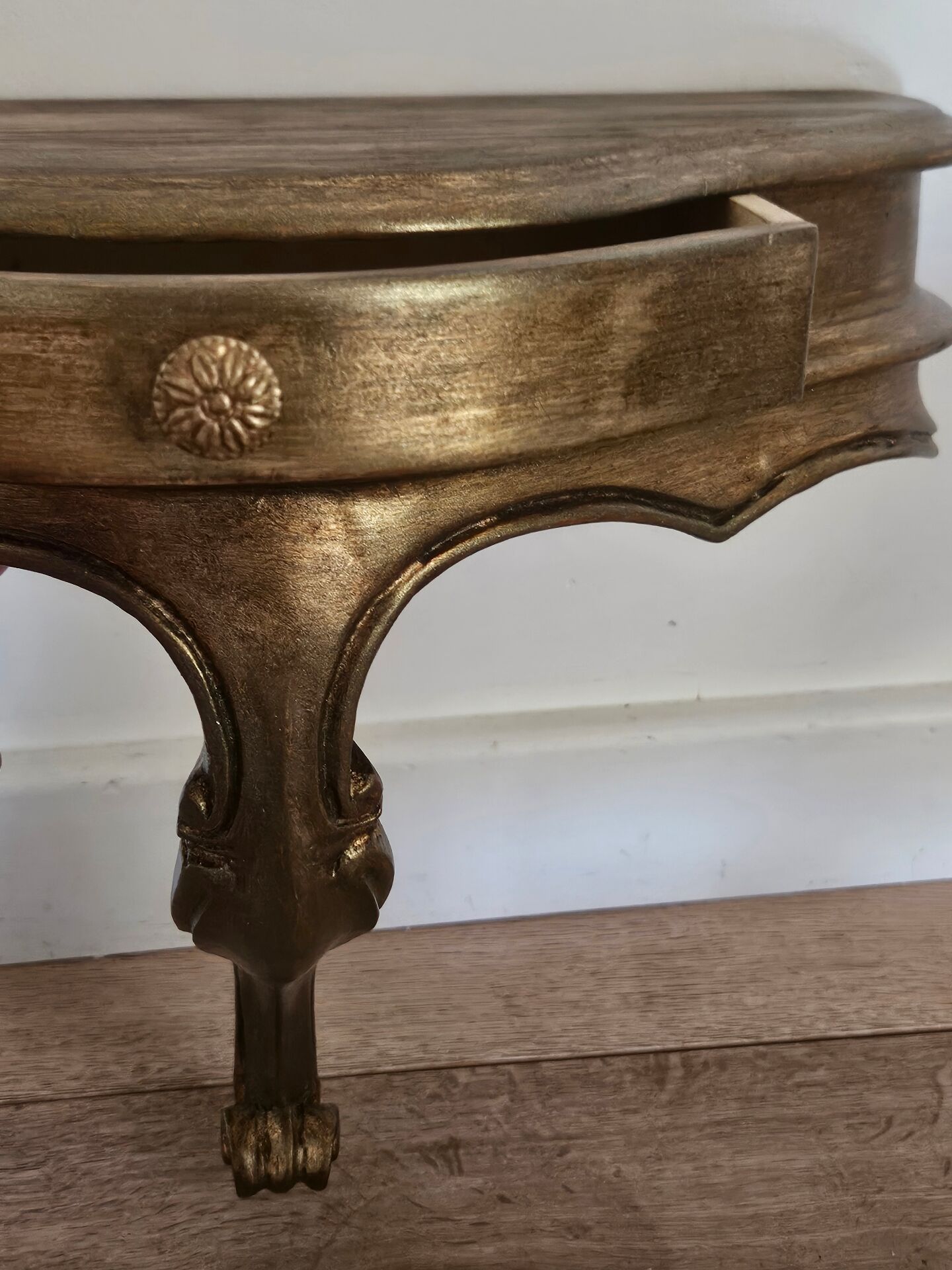 Console d'applique murale en bois doré sculpté Style Louis XV
