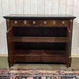 Buffet Empire début XIXème en acajou et dessus marbre noir