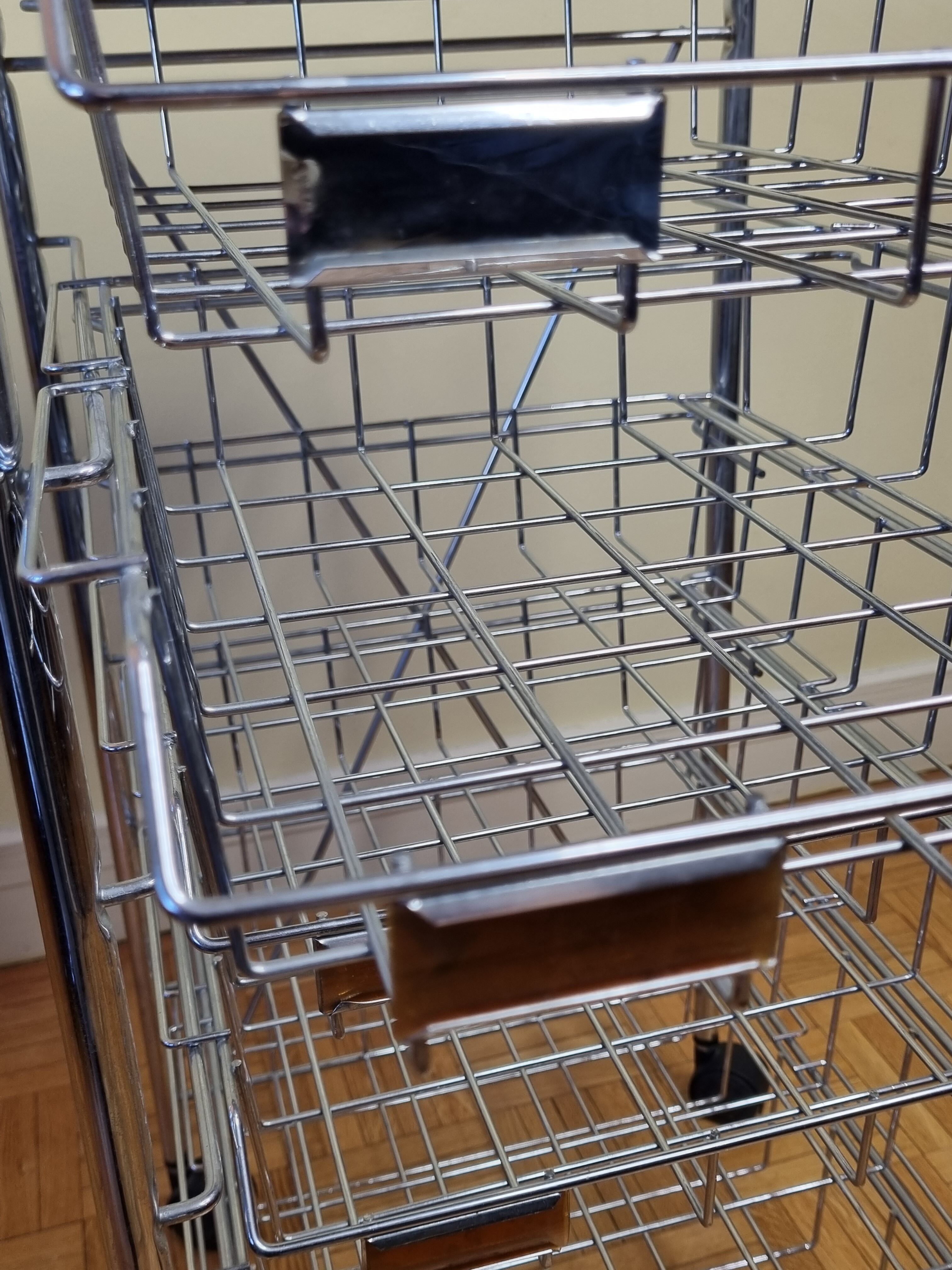 Metal storage locker vintage trolley 70s-80s