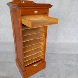 Filing cabinet with curtain and art nouveau desk
