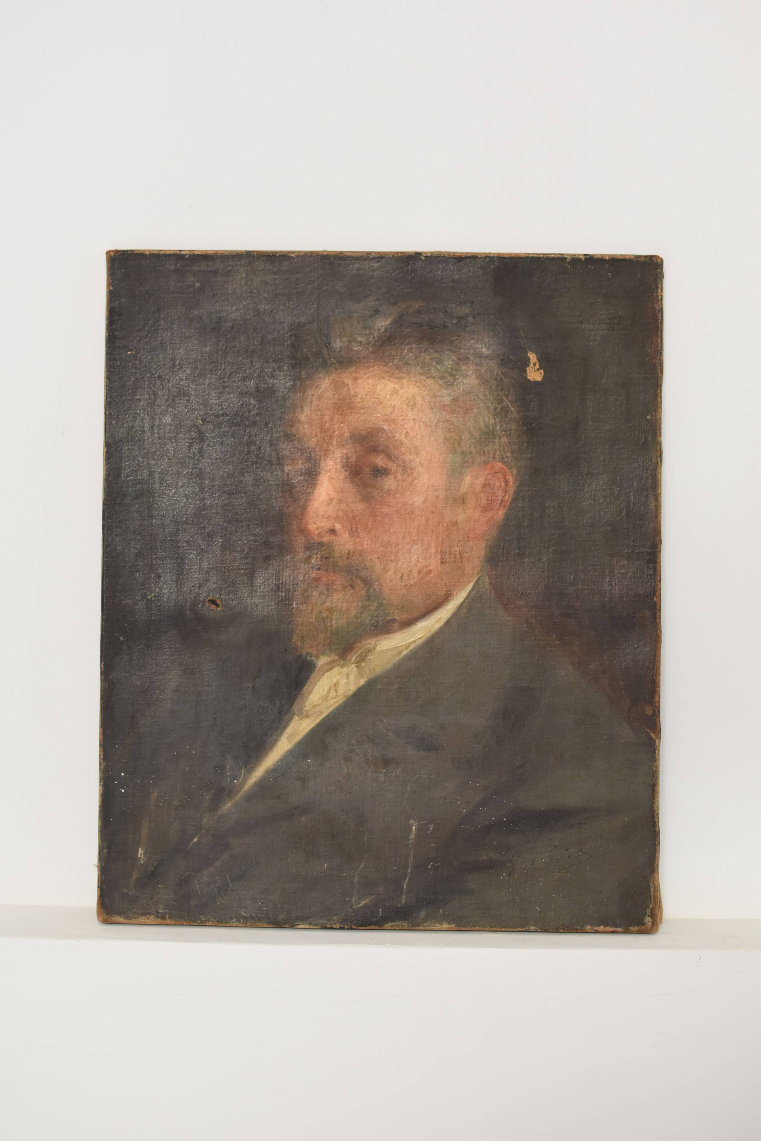 Ancestor portrait painting on canvas