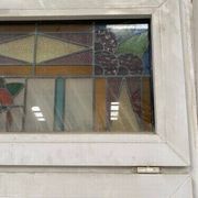 Paire de fenêtres a deux vantaux en vitrail Art Déco XX siècle