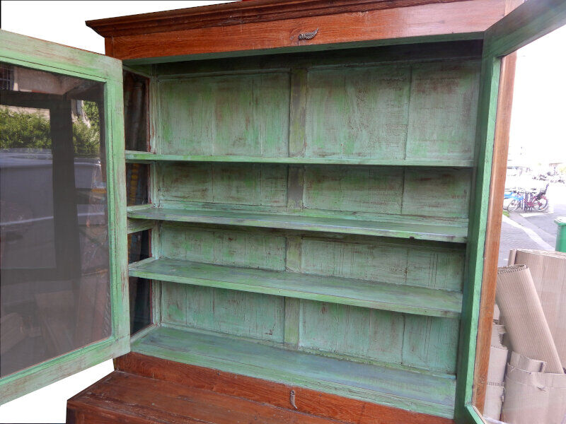 Showcase furniture by metier commercant haute etroite bois teck