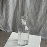 Octagonal glass carafe with stopper, Luminarc France brand