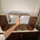 Paire de tabourets / tables d'appoint, palissandre aluminium, bois mutlipex