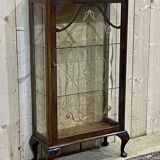 English mahogany display cabinet from the 1950s