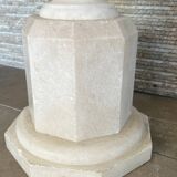 Alabaster column saddle, pedestal