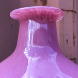 Art deco style pink glass vase
