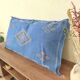 Coussin berbère bleu en soie de cactus