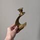 Pair of brass candle holders Scandinavian decoration