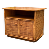 Oak rattan and woven wicker furniture 1980