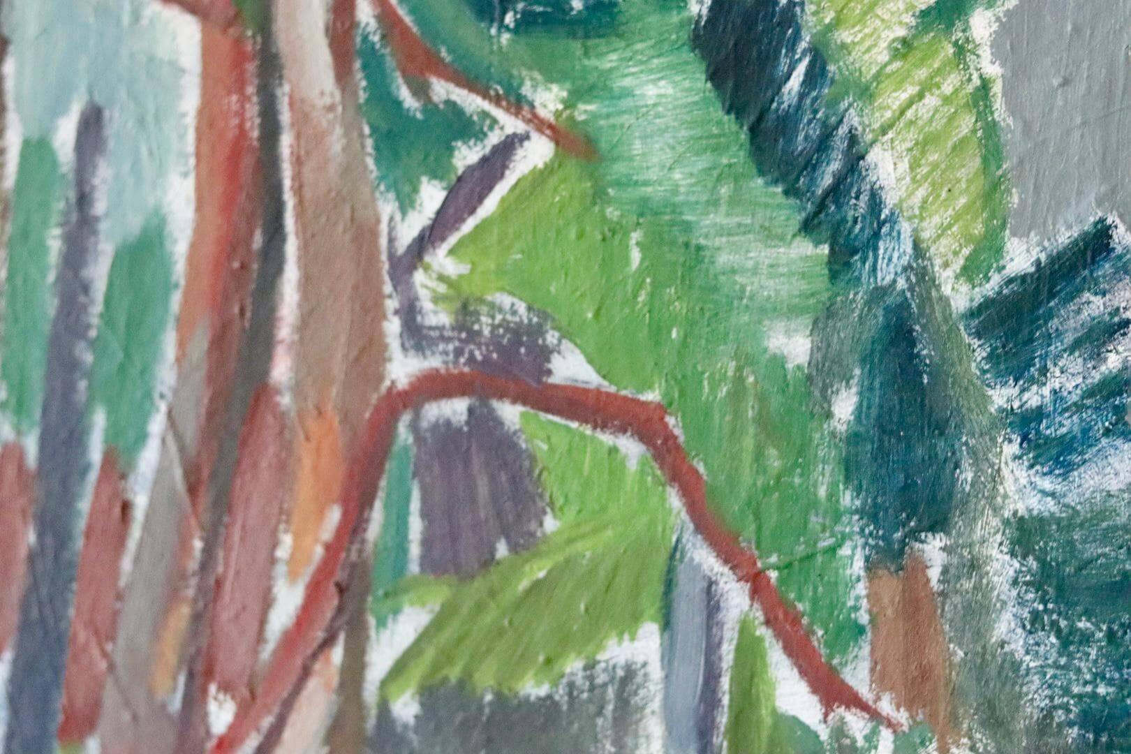 Huile sur toile suédoise originale du milieu du siècle « Öjersjö » par Sven Hamlet