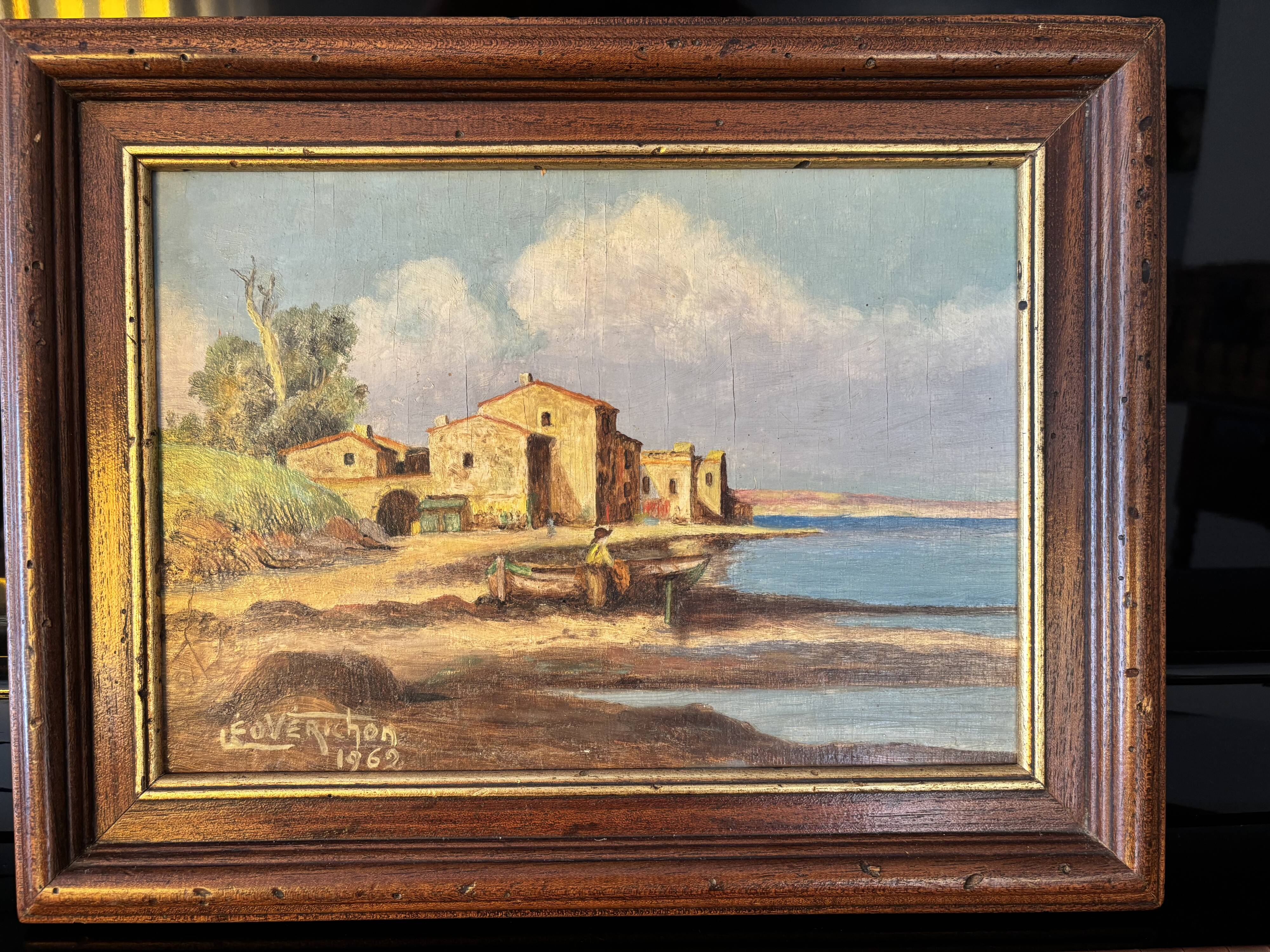 Signed painting, maritime decor