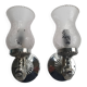 Pair of vintage chrome wall sconces