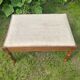 Banc en bois et tissu beige