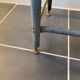 Nicolle industrial architect high chair swivel up adjustable metal gray 1950