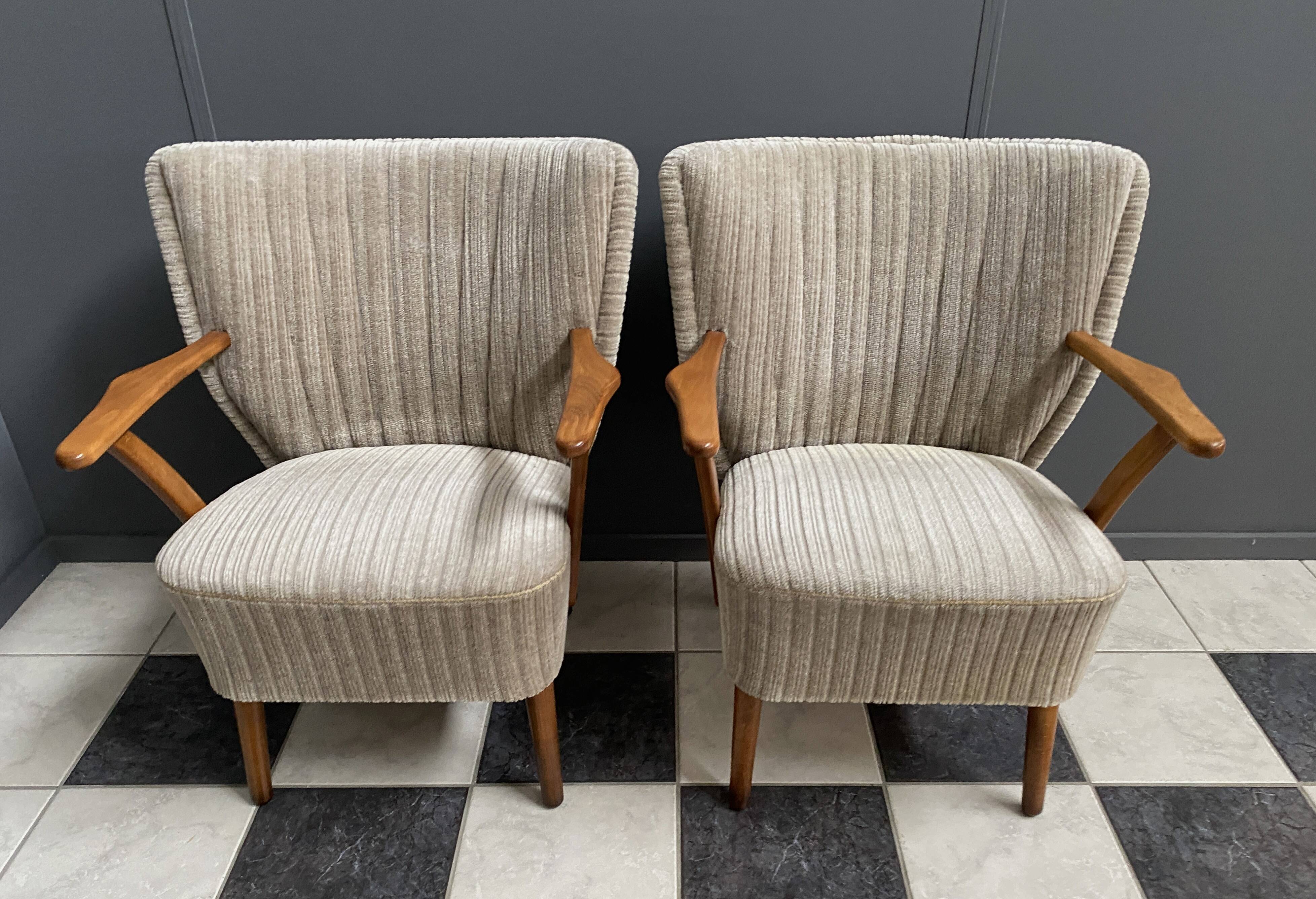Set cocktail chairs with armrests 1960s