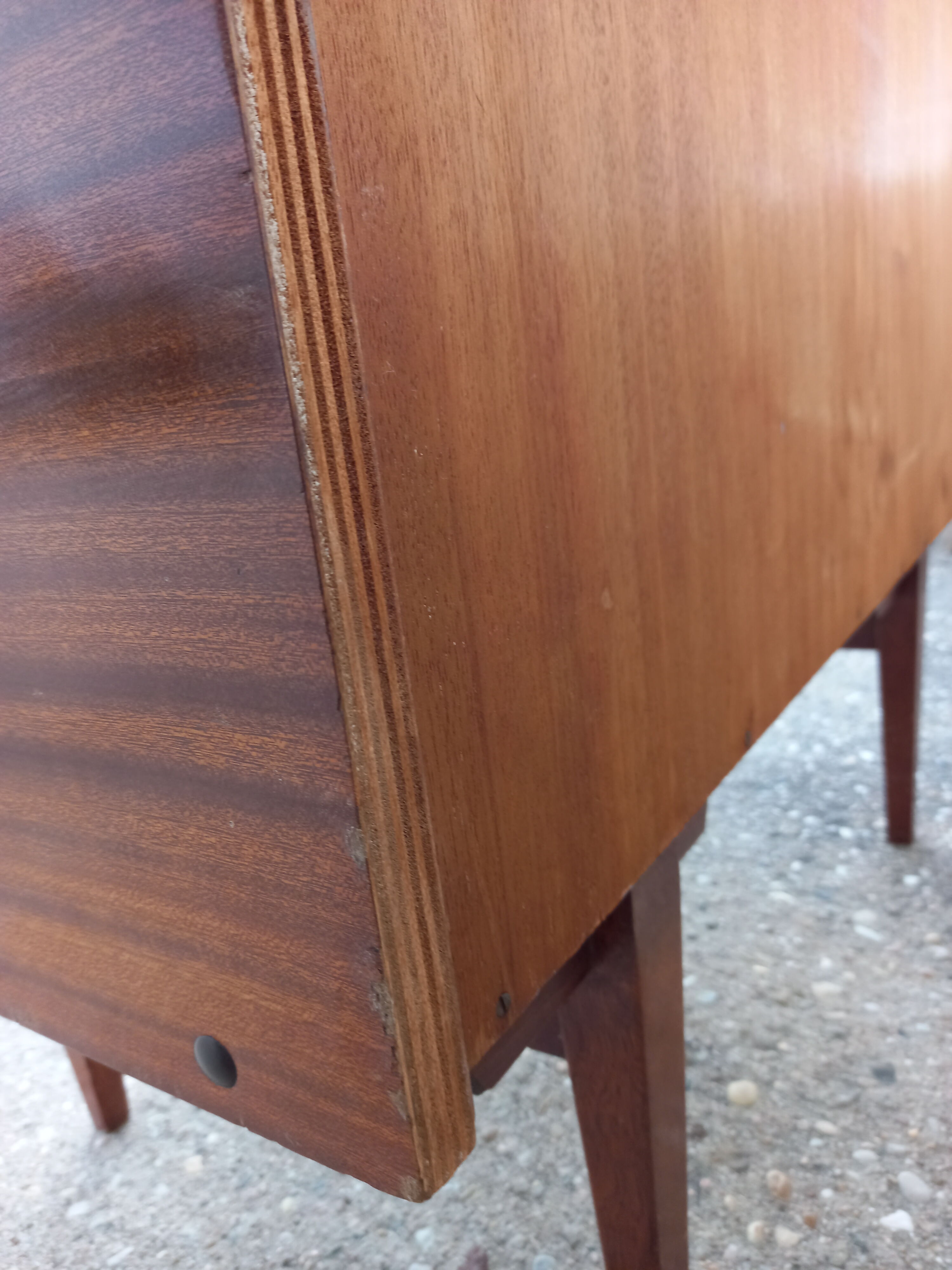 Vintage sideboard with shutter or sliding door 60s