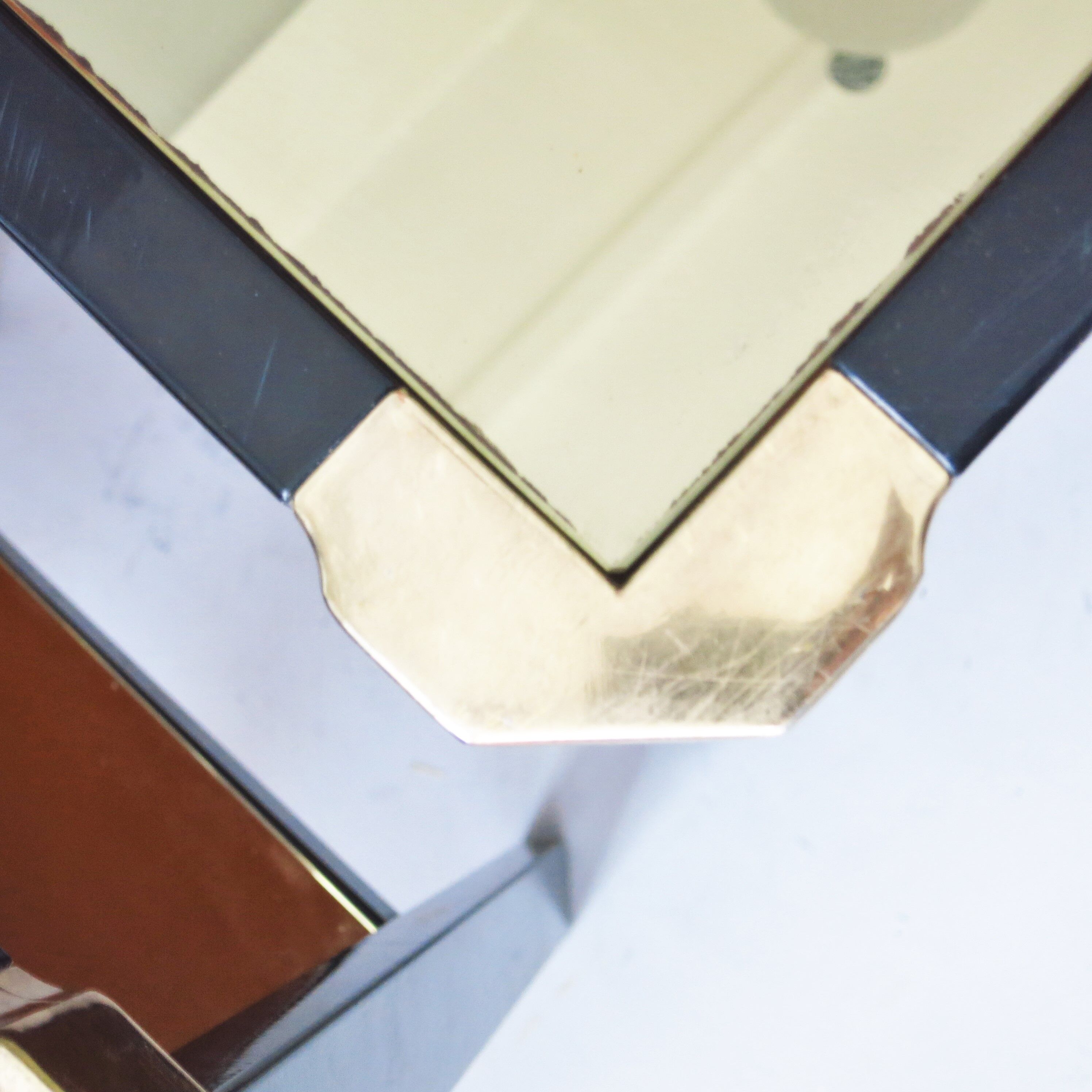 Pair of black and gold side tables Romeo Rega