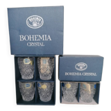 6 bohemian crystal liquor glasses