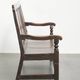 Antique English wooden bench / hall bench from the early 18th century