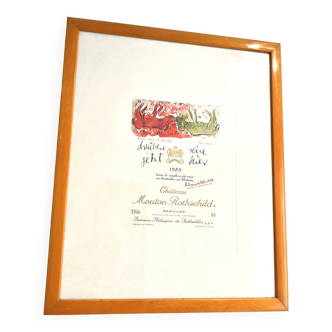 Lithographie de château mouton rothschild 1989