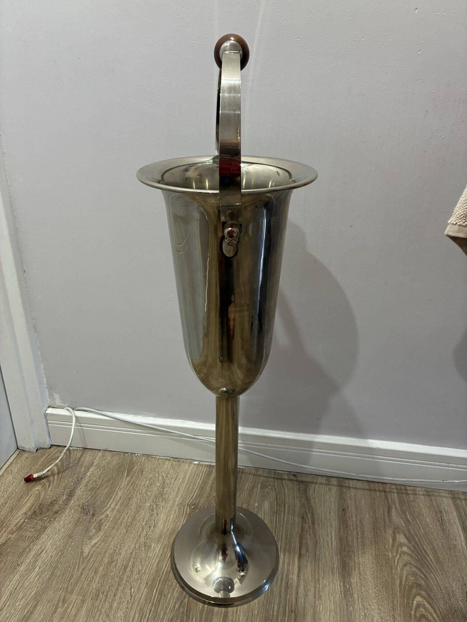 Art Deco champagne cooler on stand, silver plated, 1920s
