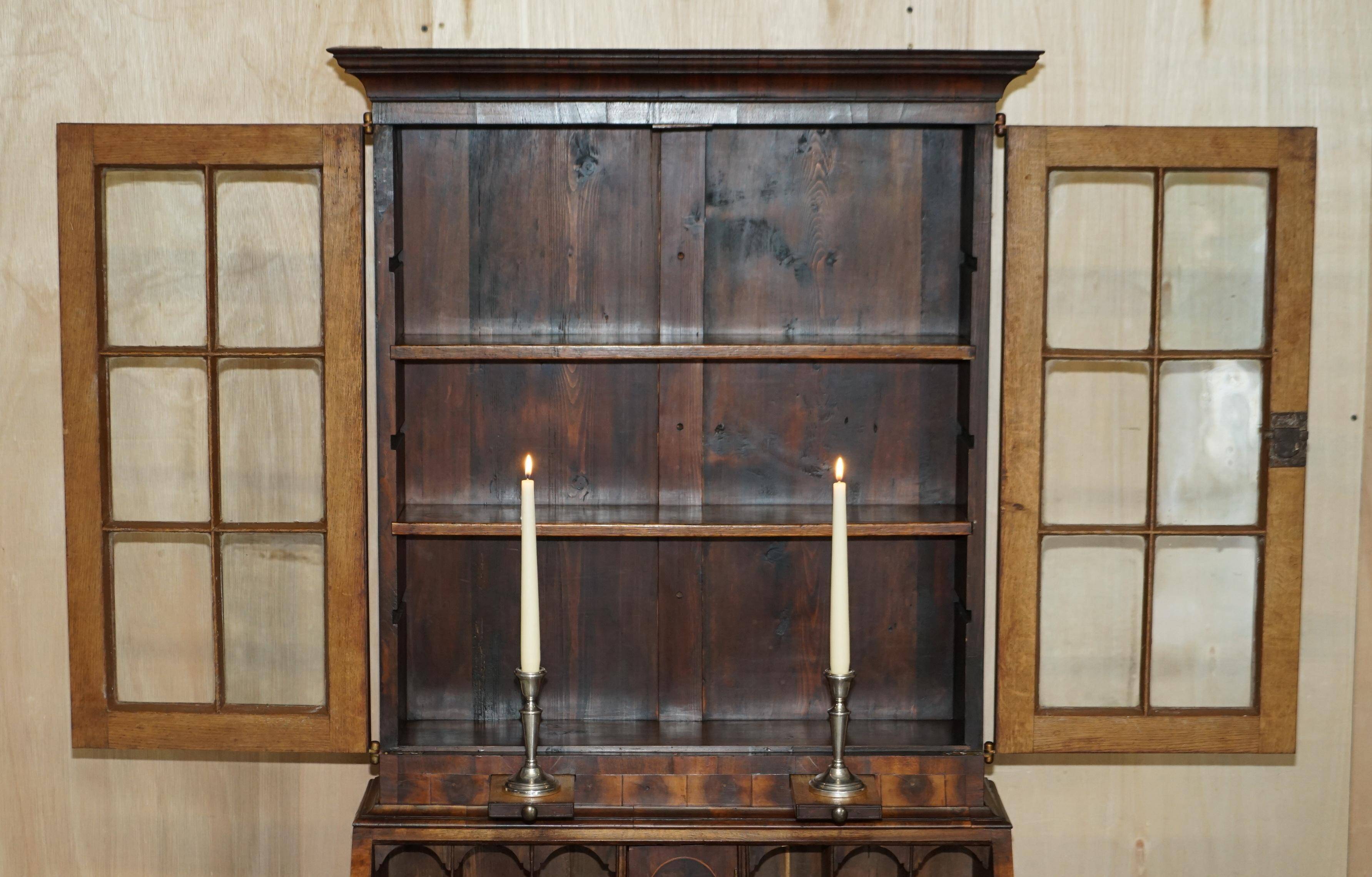 Antique Georgian Display Cabinet in Oyster Veneer circa 1780