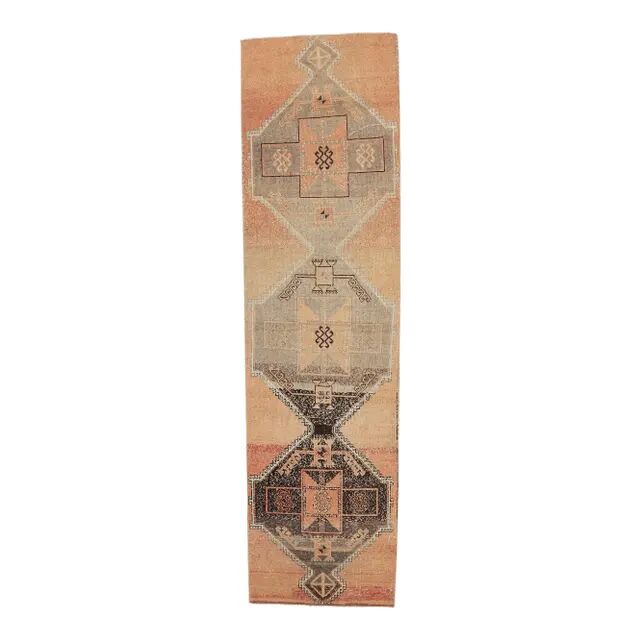 Turkish Oushak Wool Runner 85x320
