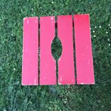 Suite of 4 vintage red stools