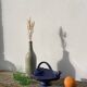 Organic teapot in blue ceramic