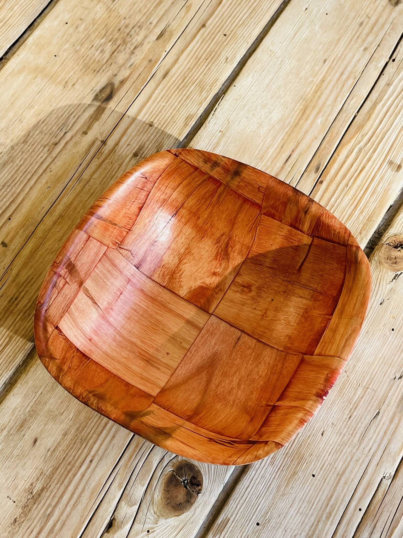 Set of 12 vintage wooden bowls