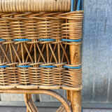 Vintage rattan storage unit