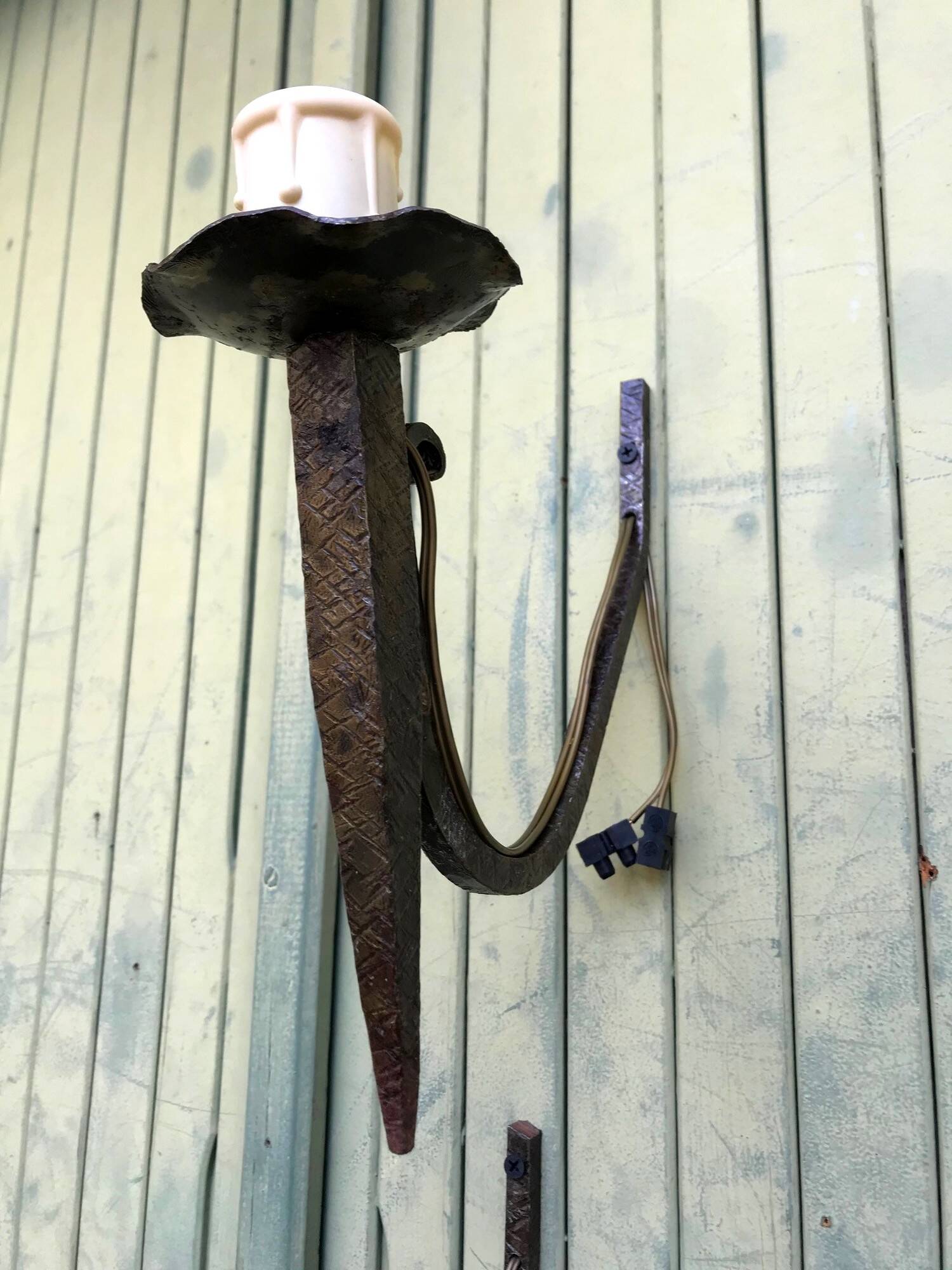 Wrought iron wall lights