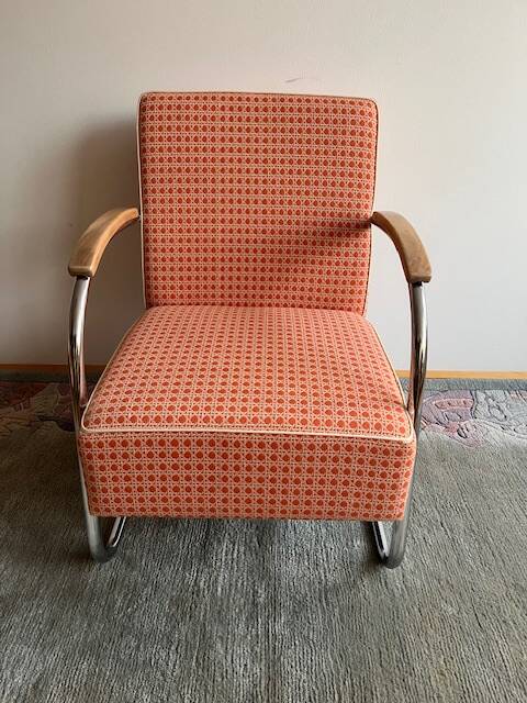 Pair of Mücke-Melder Cantilever Armchairs FN21 Famos, 1940s