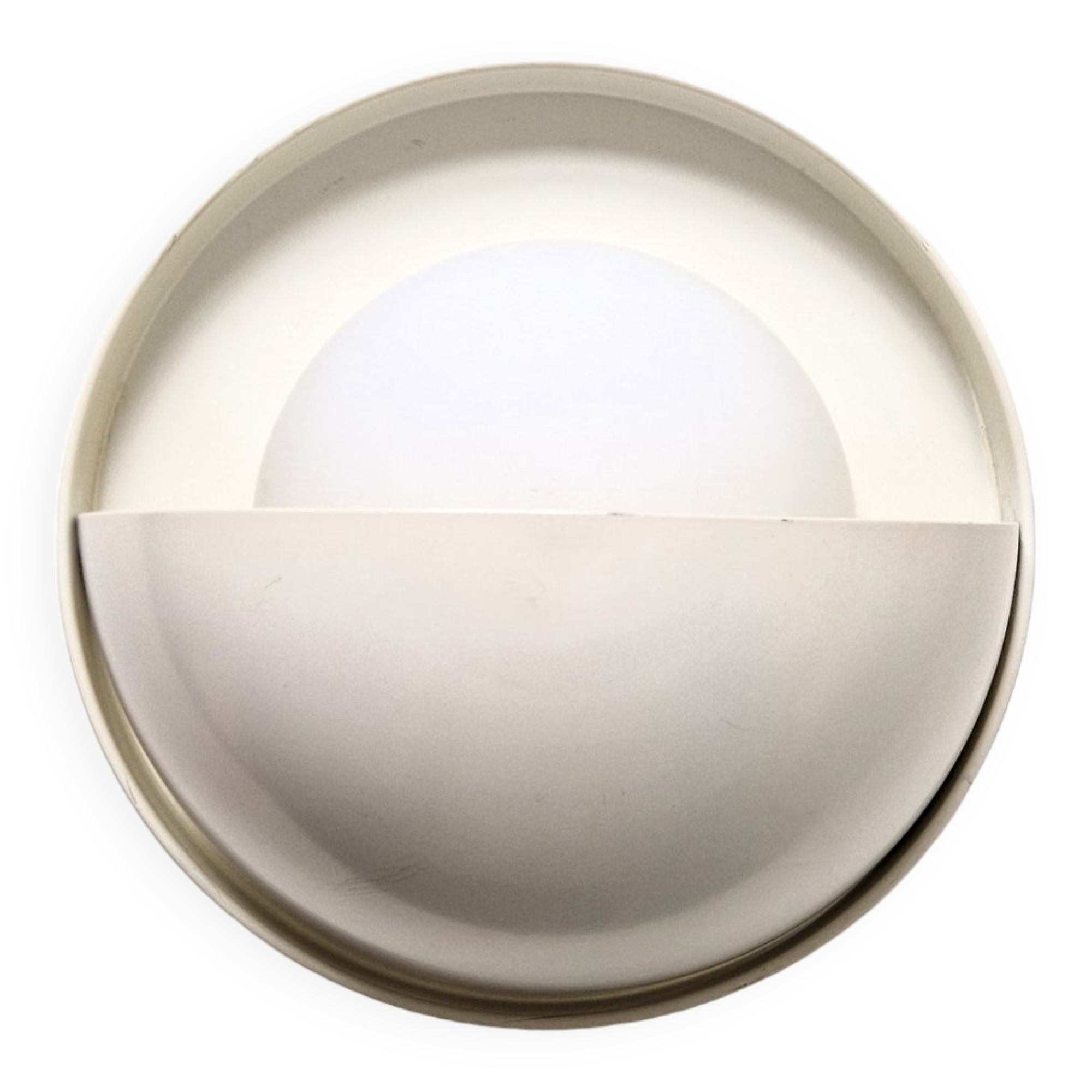 White metal Eclipse wall or ceiling lamp by Dijkstra Lighting, The Netherlands 1970's