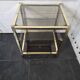 Brass and smoked glass side table from the 70s