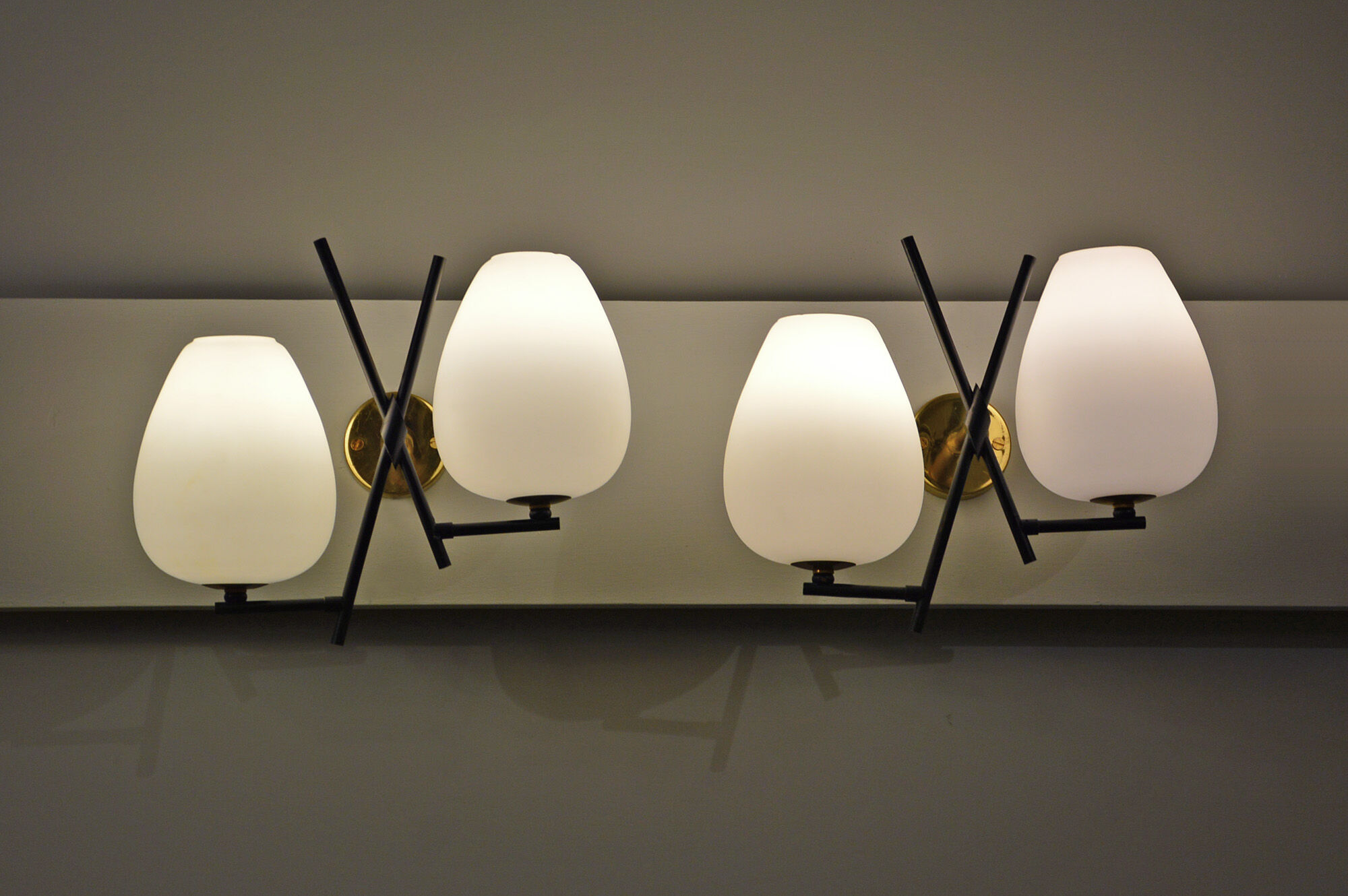A Pair Of Italian Mid Century Wall Lights, 1950s
