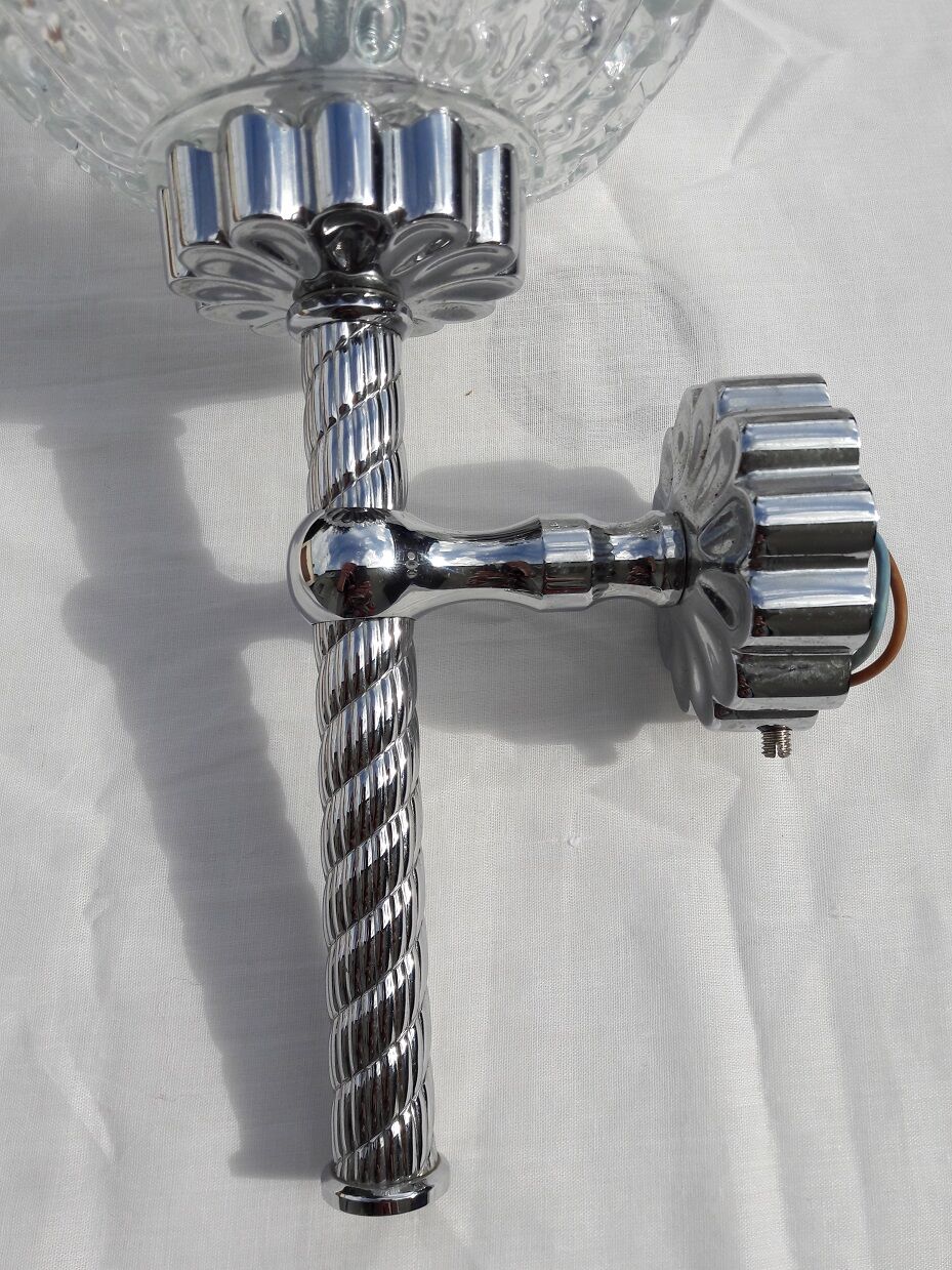 Pair of high-end chrome metal flare wall light  design