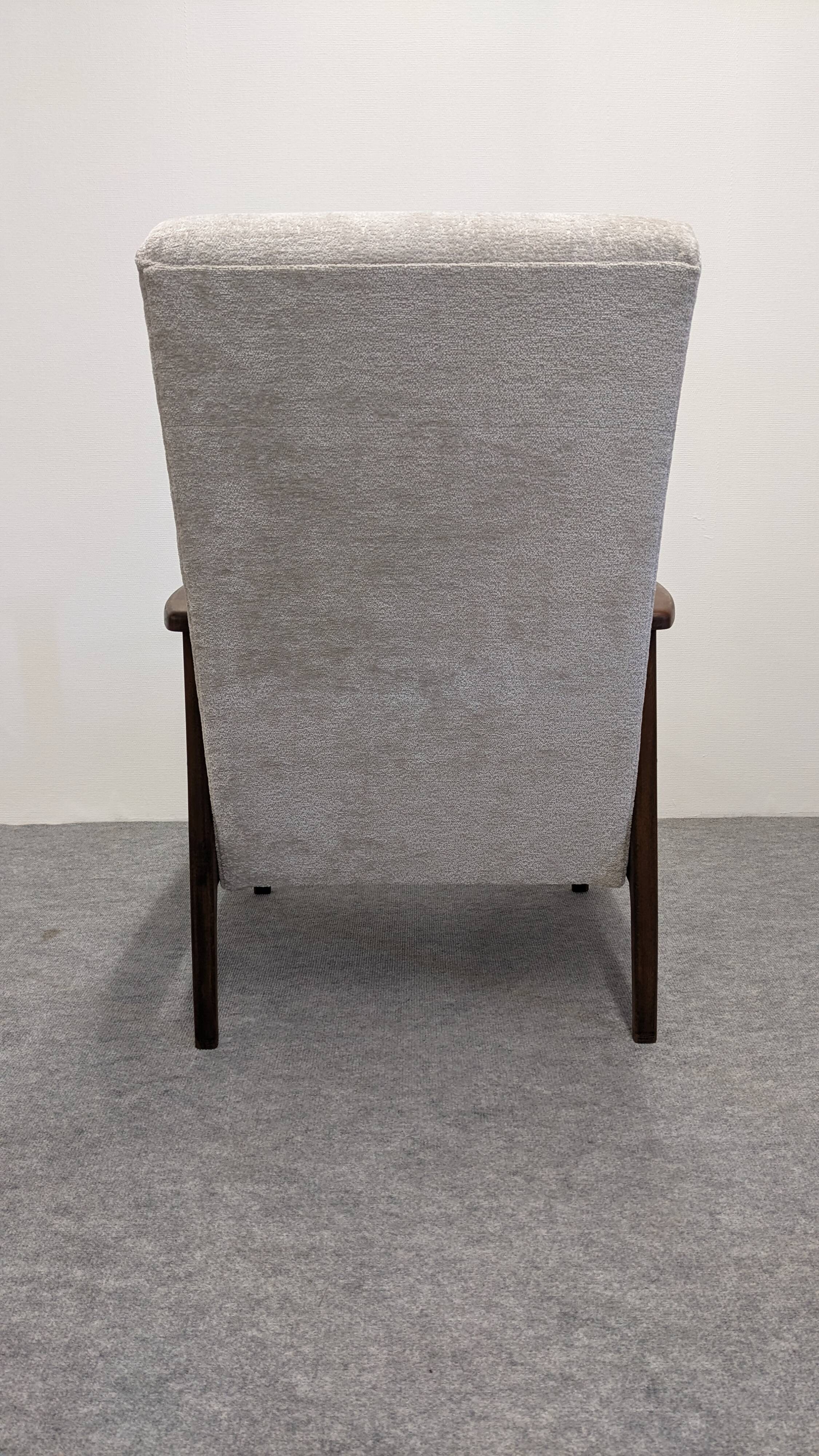 Pair of vintage stained beech armchairs from the 50s/60s