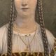 Portrait of a young Merovingian woman, enhanced engraving, nineteenth century